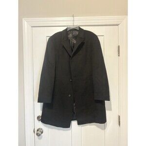 Saddlebred Men’s Long Black Winter Dress Coat Size 42R Wool Blend Preppy City